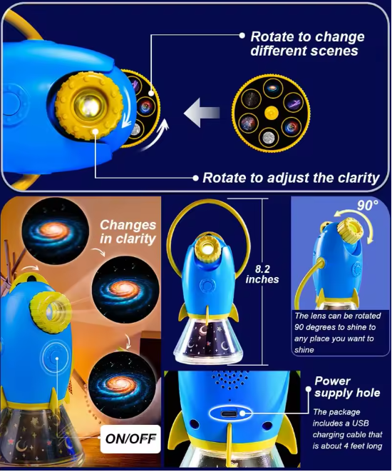 Miniatura 10 de Proyector de Luz Multifuncional Cohete